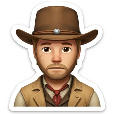 realistyc artur morgan from rdr foto here sticker