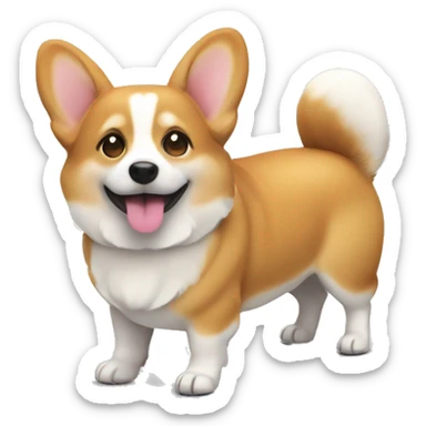 cute corgi no tail sticker