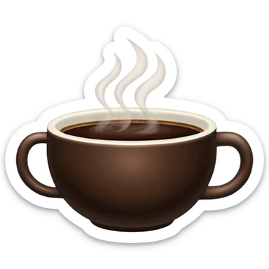 Bowl filled with coffee sticker