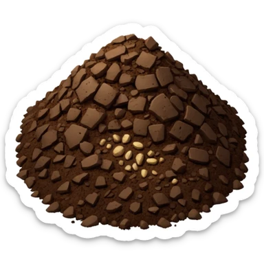 pile of soil with smaller pieces only sticker