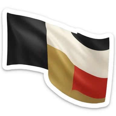 Black gold and white Russian imperial tricolor flag sticker