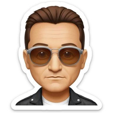 Bono wearing sun glasra sticker