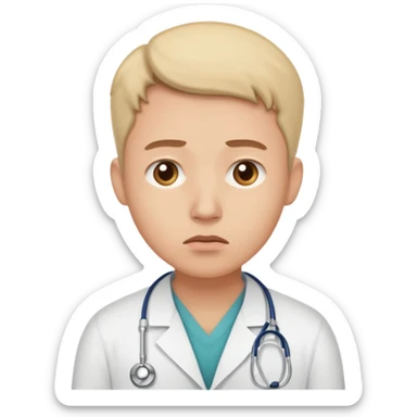 They need some concern on their face; they need to be considering one of two medical options. Can you draw these as people and not as doctors!!!! sticker