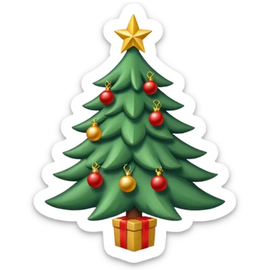 Christas tree, or gift sticker