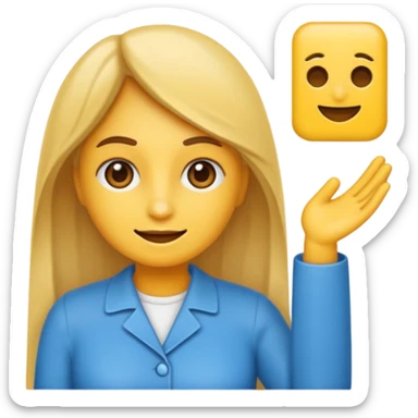 emoji de ofrecer los servicios de una manera inteligente y organizada sticker