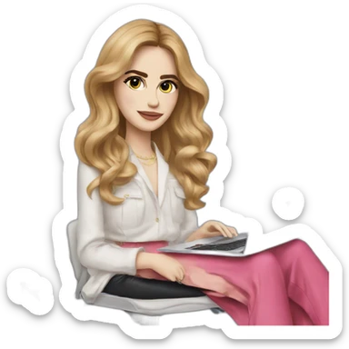 chiara ferragni with laptop sticker