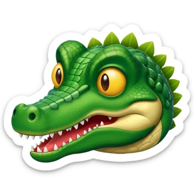 Cabeza de cocodrilo en avion sticker