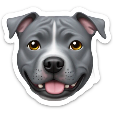 grey staffie sticker