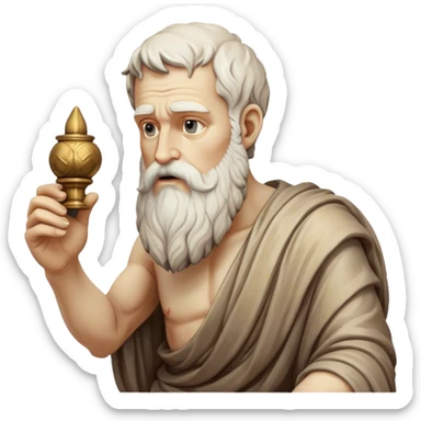 statue antique de diogène de sinope qui pense sticker