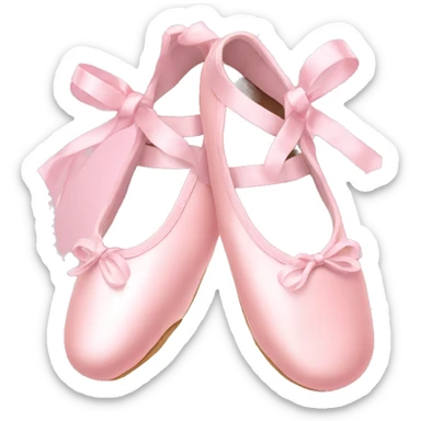 pastel pink ballet shoes sticker