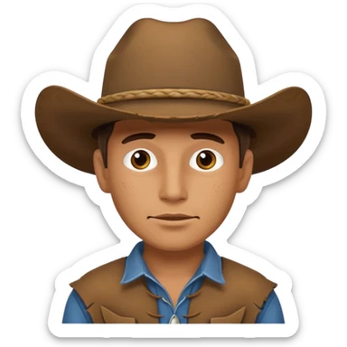 hatless cowboy sticker