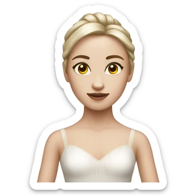 white skin ballerina sticker