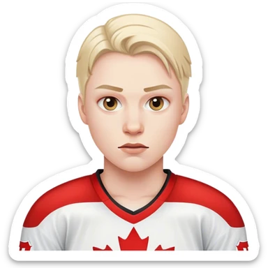 Fierce Canadian hockey player ￼ sticker