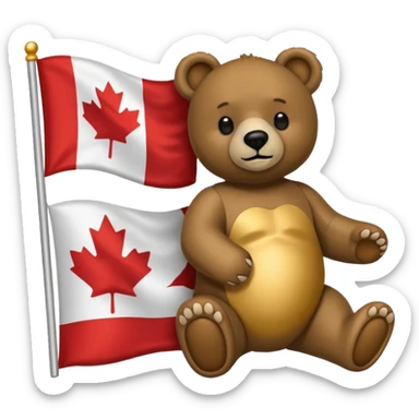 california and canadian flag merged bring more aspects of califonia sticker