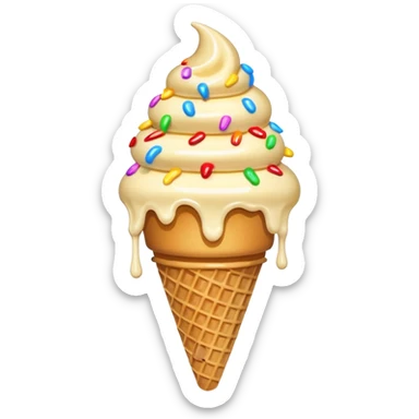Ice Cream Cone melting sticker