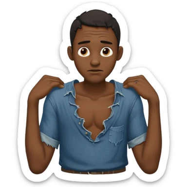 Lanky black guy with hunchback sticker