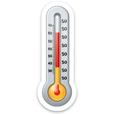 at a 45-degree angle backward and slightly to the right, the thermometer should be gray, like a mercury thermometer, and show 50+>C sticker
