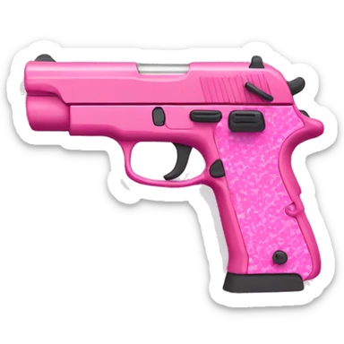 pink camo pistol sticker