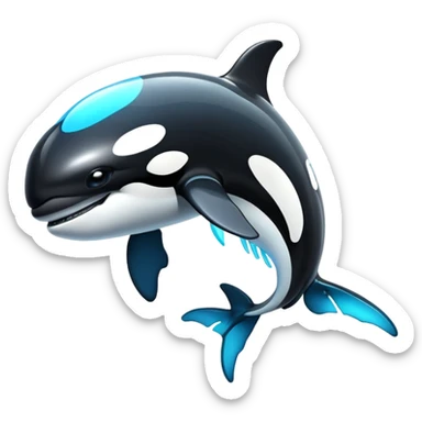 orca  cyborg sticker