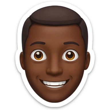 1 adult male dark skin , sticker
