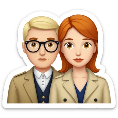 Gus & Joanna - British cool couple sticker