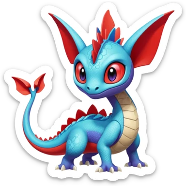 Meloetta-Salamence-Spyro-Toothless-Stitch-Pokémon-Fakémon-creature-hybrid sticker