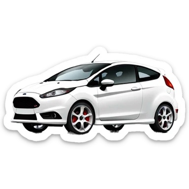 Ford fiesta ST white sticker
