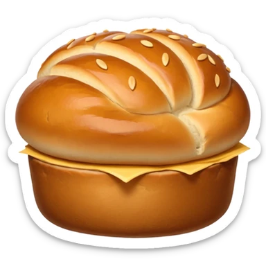 bread bun without cheese sticker