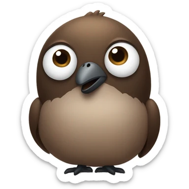 Chochop Bird raising an eyebrow sticker