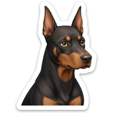 Dobermann european uncropped sticker
