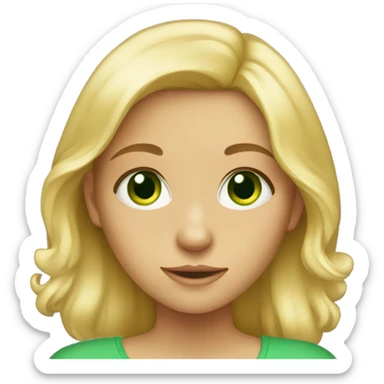 A Young blonde Girl whit Green eyes  sticker