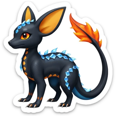 Umbreon-Amaura-Salandit-Fakémon-fusion (full body) sticker