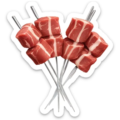 Meat on a skewer sticker