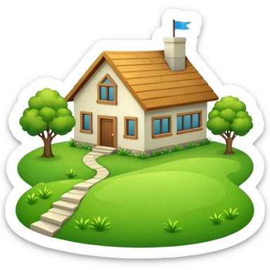 UN LOTE DE TERRNO PARA CONSTRUCCION DE UNA CASA  VERDE  sticker