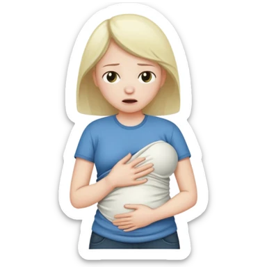  tummy cramps guy  sticker