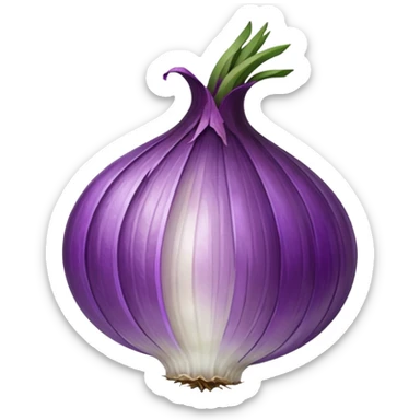 dried purple onion single sphere sticker