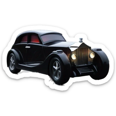    Hot wheels Darth Vader themed 1934 Rolls Royce scary Halloween monster rc car on  dark raining road  sticker
