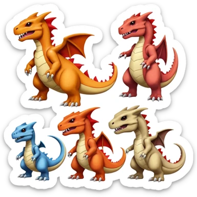 Salandit-Charizard-Marowak-Charmeleon-Noibat-Duskull-Cubone-Hybrid (Full body) sticker