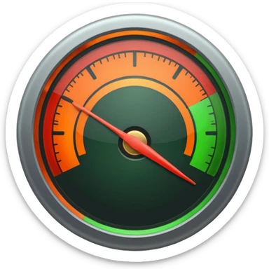 a meter gauge. Use 3 colors. red on the part. Orange on the middle. Green on the right. sticker