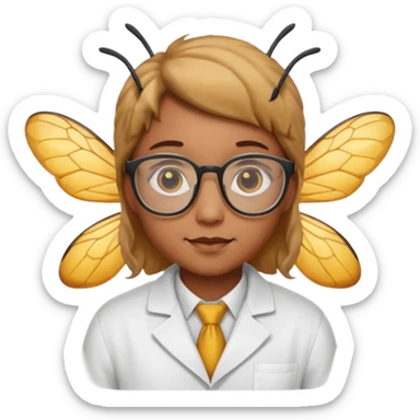 bee who's a scientist sticker