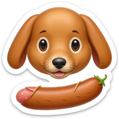 Necesito un emoji de un perro salchicha gordito sticker