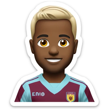 Aston Villa white baby sticker