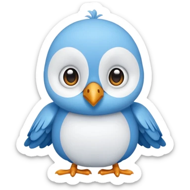 Une peluche mignonne déoiseau sticker