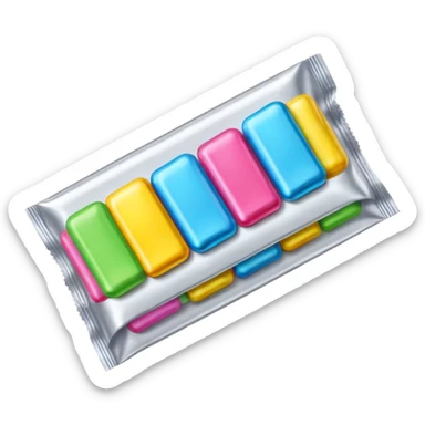 Fresh up Chewing gum in pack  image in professional look sticker
