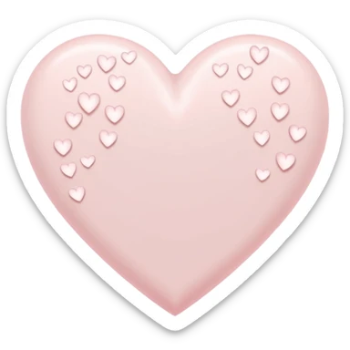 white heart emoji with subtle sakura petal texture sticker