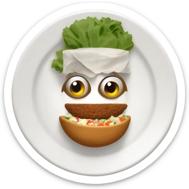 Falafel plate sticker