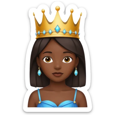 Black girl with crown sticker