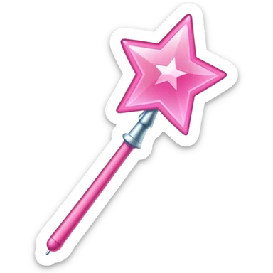 tech pink magic wand sticker