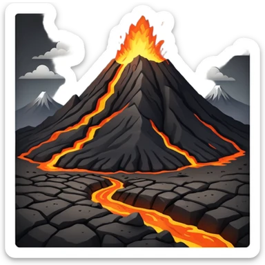 Volcanic Land sticker