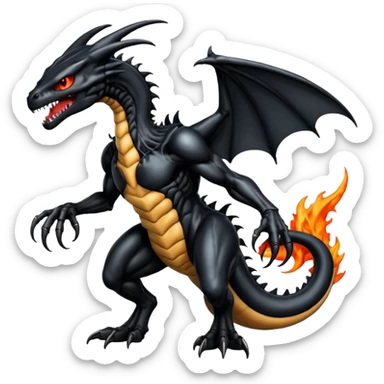  Venom-Charizard-Xenomorph-hybrid-fantasy-creature (full body) sticker